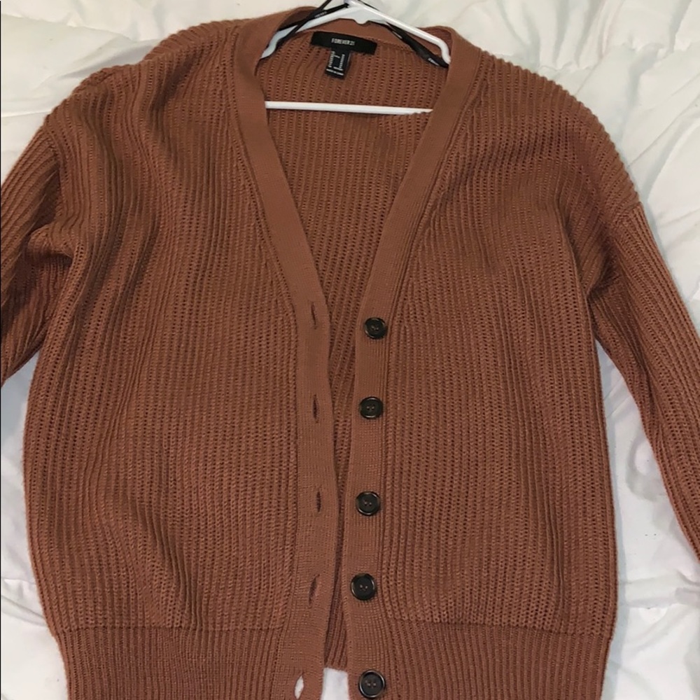 Burnt orange knit cardigan